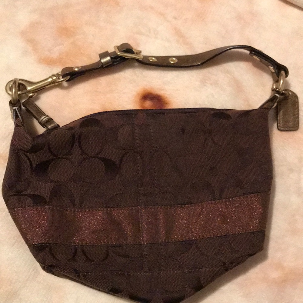 Small brown Coach handbag
